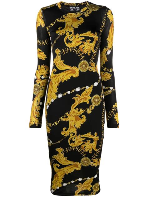 versace jeans couture floral printed dress|Versace Jeans Couture outlet.